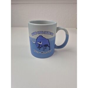 Babe the Blue Ox Trees of Mystery Souvenir Coffee Mug Blue Two-Tone Ceramic